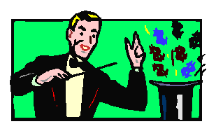 graphic of a magician pulling money out of a hat.